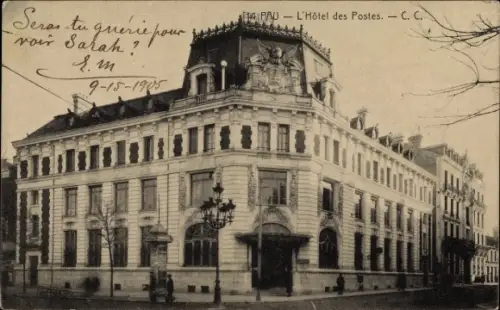 Ak Pau Pyrénées-Atlantiques, L'Hotel des Postes