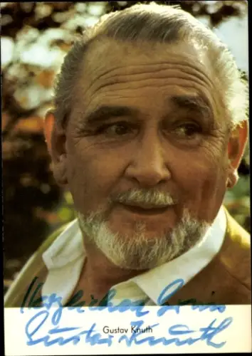Ak Schauspieler Gustav Knuth, Portrait, Autogramm