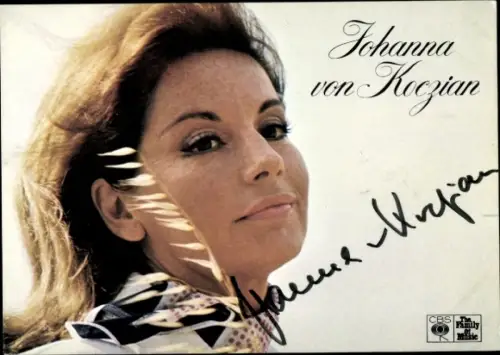 Ak Schauspielerin und Sängerin Johanna von Koczian, Portrait, Autogramm