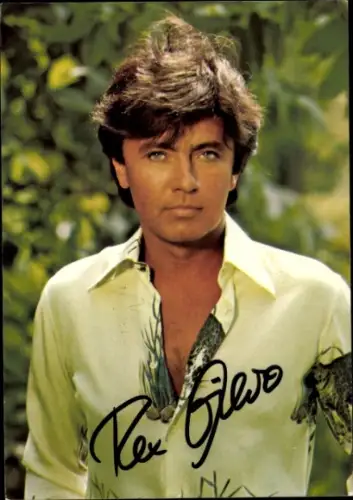 Autogrammkarte Sänger Rex Gildo, Portrait, Autogramm