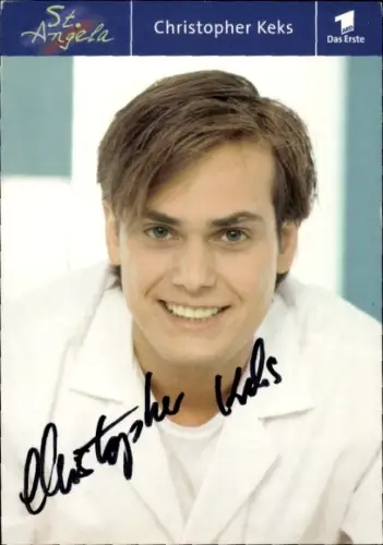 Autogrammkarte Schauspieler Christopher Keks, Portrait, Autogramm