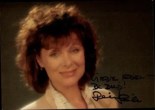 Autogrammkarte Schauspielerin Heide Keller, Portrait, Autogramm