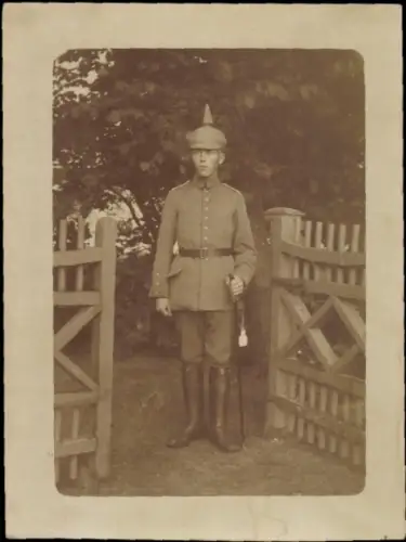 Foto Deutscher Soldat in Uniform, Porträt, Kaiserzeit