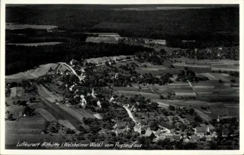 Ak Althütte im Welzheimer Wald Württemberg, Luftkurort  Welzheimer Wald, Luftaufnahme, Landschaft