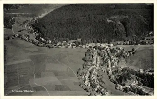 Ak Altenau Clausthal Zellerfeld im Oberharz, Fliegeraufnahme