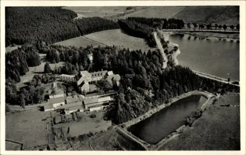 Ak Clausthal Zellerfeld im Oberharz, Erbprinzentanne, Fliegeraufnahme