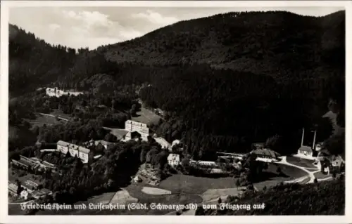 Ak Friedrichsheim Malsburg Marzell im Schwarzwald, Fliegeraufnahme, Luisenheim