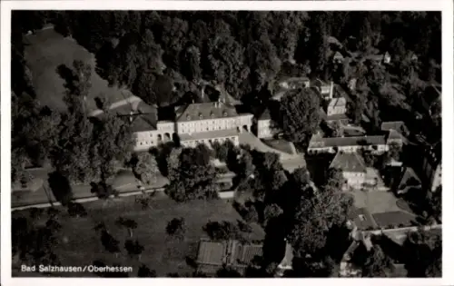 Ak Bad Salzhausen Nidda in Hessen, Fliegeraufnahme