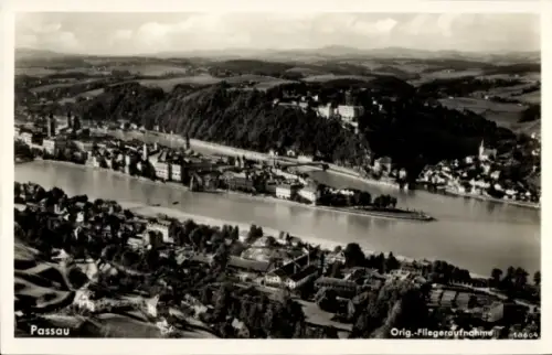 Ak Passau in Niederbayern, Fliegeraufnahme