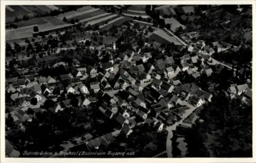 Ak Bahnbrücken im Kraichtal Baden, Fliegeraufnahme