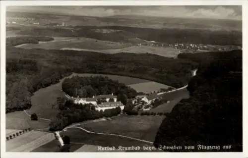 Ak Krumbach in Schwaben, Krumbad, Fliegeraufnahme