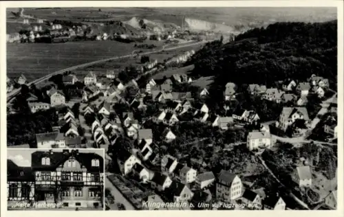 Ak Klingenstein Blaustein in Württemberg, Fliegeraufnahme