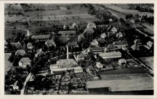 Ak Lohr am Main Unterfranken, Luftaufnahme von  Pflegestalt, viele Gebäude