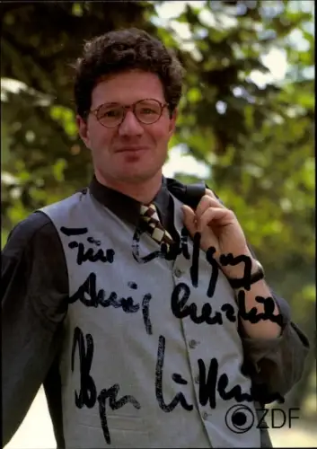 Ak Moderator Roger Willemsen, Portrait, Autogramm