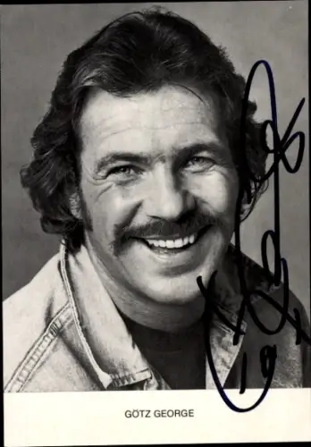 Autogrammkarte Schauspieler Götz George, Portrait, Autogramm