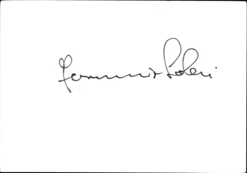 Autogramm Schauspieler Ferruccio Soleri