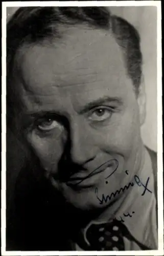 Foto Ak Schauspieler Herman Thimig, Portrait, Autogramm