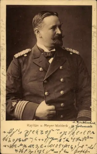Ak Kapitän Alfred von Meyer Waldeck, Gouverneur des deutschen Schutzgebietes Kiautschou, Portrait