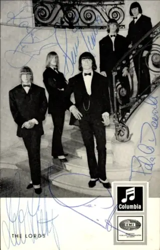 Autogrammkarte The Lords, Columbia, EMI, Autogramme