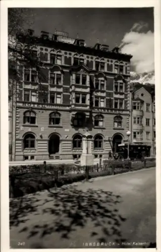 Foto Ak Innsbruck in Tirol, Hotel Kaiserhof