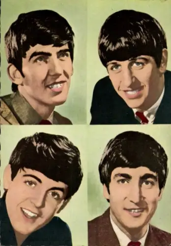 Ak Musikgruppe The Beatles, John, Paul, George, Ringo, Portraits