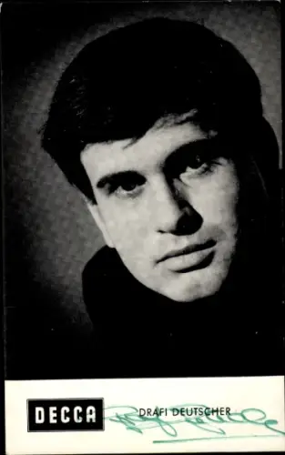 Autogrammkarte Sänger Drafi Deutscher, Portrait, Autogramm