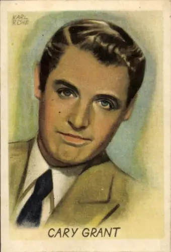 Künstler Ak Karl Röhe, Schauspieler Cary Grant, Portrait