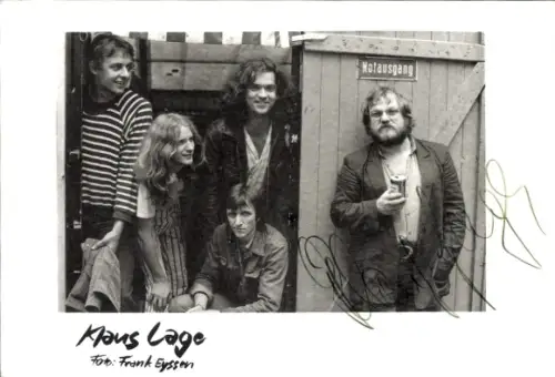 Autogrammkarte Sänger Klaus Lage, Portrait, Autogramm