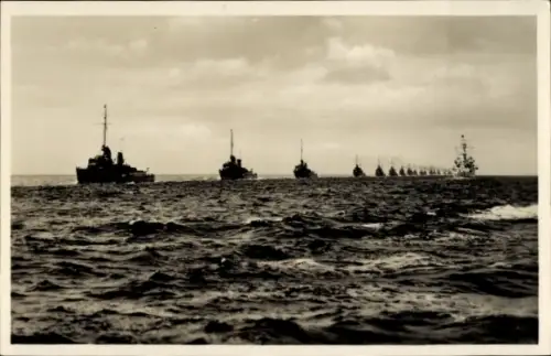 Ak Deutsche Kriegsschiffe, Torpedoboote in Kiellinie