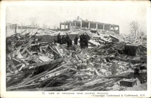 Ak Halifax Nova Scotia Kanada, Trümmer nach der Explosion 1917, Underwood & Underwood
