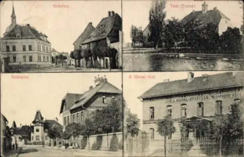 Ak Schafstädt Bad Lauchstädt Sachsen Anhalt, A. Meisel Stiftung, Kirchplatz, Teich, Reichspost