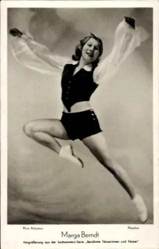 Ak Tänzerin Marga Berndt, Porträt