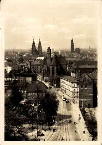 Ak Wrocław Breslau Schlesien, Dominikaner Platz