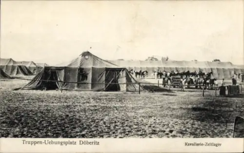 Ak Döberitz im Havelland, Truppenübungsplatz, Kavallerie-Zeltlager