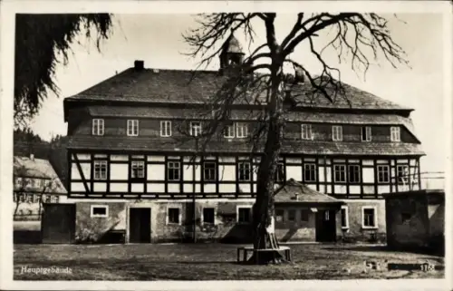 Ak Nennigmühle Pockau im Erzgebirge Sachsen, Landheim des CVJM Chemnitz