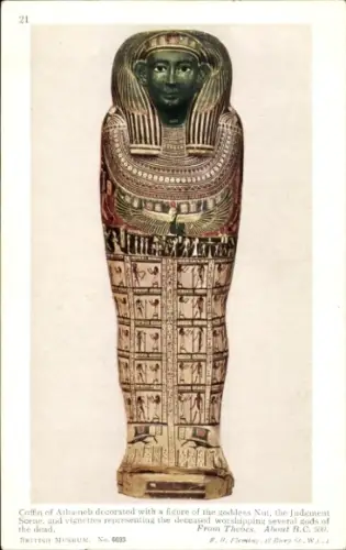 PC Coffin of Atha-neb decorated with a figure of the goddess Nut, the Judgment Scene