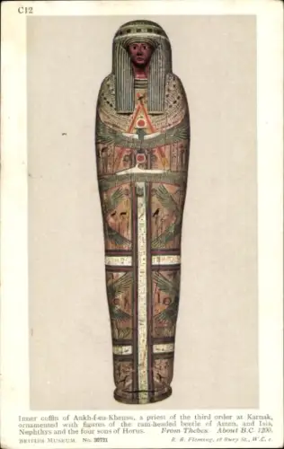 PC Inner coffin of Ankh-f-en-Khensu, a priest of the third order at Karnak