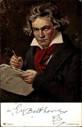 Künstler Ak Stieler, J., Komponist Ludwig van Beethoven, Portrait