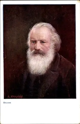 Künstler Ak Komponist Johannes Brahms