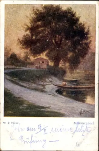 Künstler Ak Brann, Sommerabend