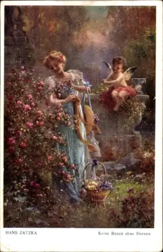 Künstler Ak Zatzka, H., Keine Rosen ohne Dornen