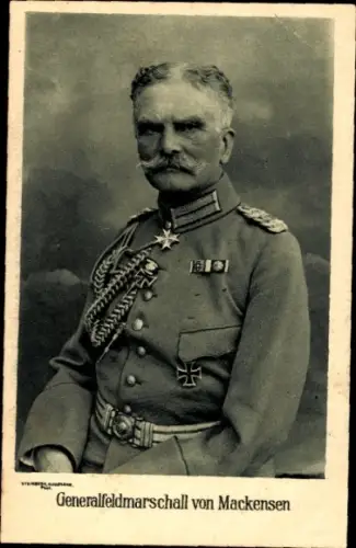 Ak Generalfeldmarschall August von Mackensen, Porträt in Uniform