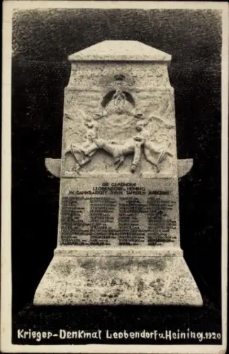Ak Leobendorf Laufen in Oberbayern, Kriegerdenkmal