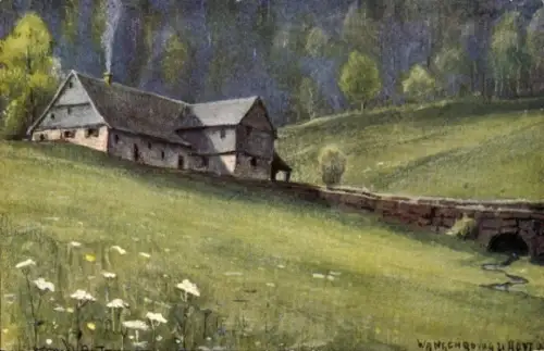 Künstler Ak Hansi, Jean Jacques Waltz, Wangenbourg Wangenburg Elsass Bas Rhin