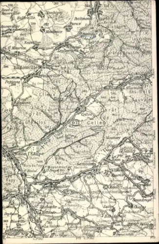 Landkarten Ak Raon l'Étape Lothringen Vosges, Marschkarten, Kriegsschauplatz, Celles, Senones