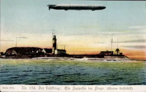 Ak Zeppelin im Flug, Marine-Luftschiff
