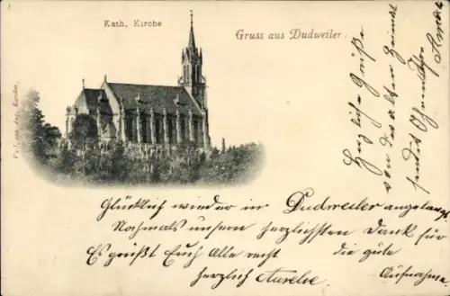 Ak Dudweiler Saarbrücken im Saarland, Kath. Kirche