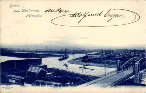 Ak Dortmund im Ruhrgebiet, Hafengebiet