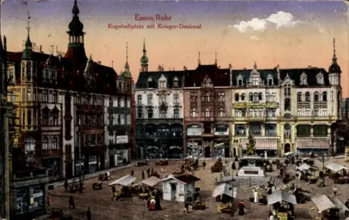 Ak Essen im Ruhrgebiet, Kriegerdenkmal, Kopstadtplatz