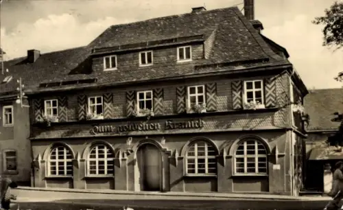 Ak Wurzbach im Saale Orla Kreis, Gaststätte Zum goldenen Kranich 